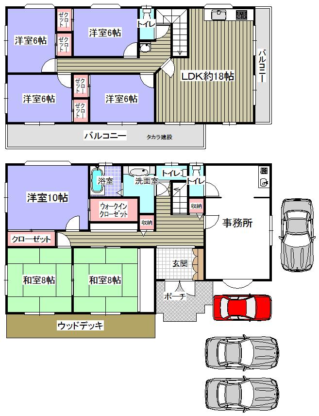Floor plan. 33,800,000 yen, 7LDK + S (storeroom), Land area 345.18 sq m , Building area 194.6 sq m