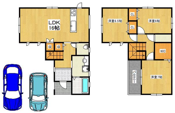 Floor plan. 19,990,000 yen, 3LDK, Land area 133.08 sq m , Building area 91.91 sq m
