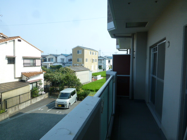 Balcony. Also it dries immediately laundry because there is good ventilation