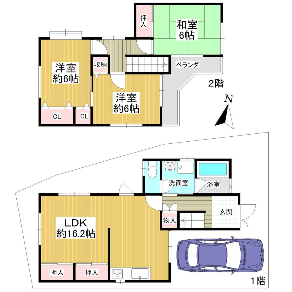 Floor plan. 17,980,000 yen, 3LDK, Land area 88.48 sq m , Building area 84.64 sq m