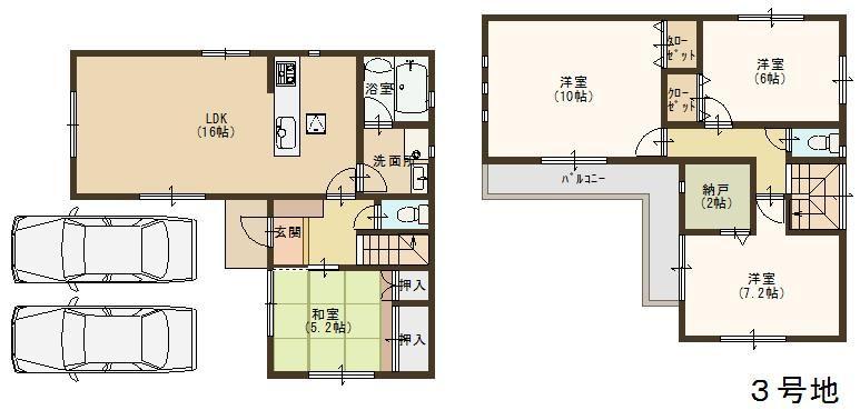 Floor plan. 19,800,000 yen, 4LDK, Land area 119.92 sq m , Building area 100.84 sq m floor plan here