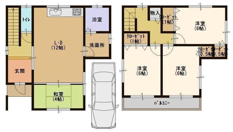 Building plan example (floor plan). Building plan example (No. 2 locations) Building price 15,796,000 yen Building area 82.62 sq m