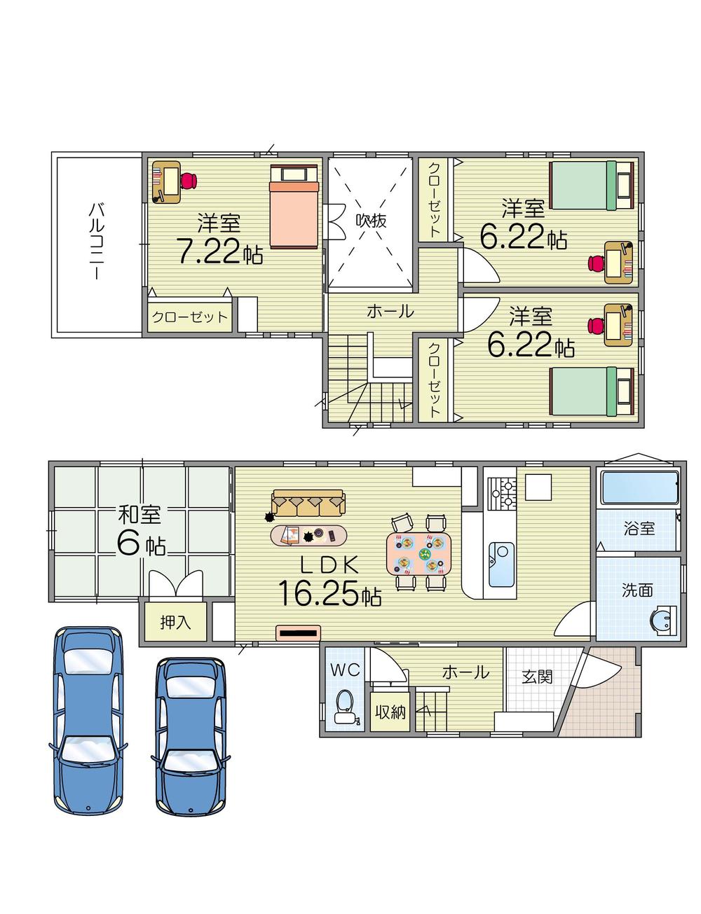 Floor plan. 22,998,000 yen, 4LDK, Land area 100.91 sq m , Building area 94.77 sq m floor plan here