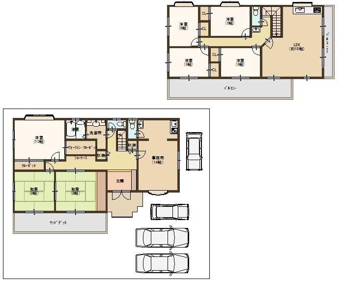 Floor plan. 33,800,000 yen, 7LDK + S (storeroom), Land area 345.18 sq m , Building area 194.6 sq m floor plan here
