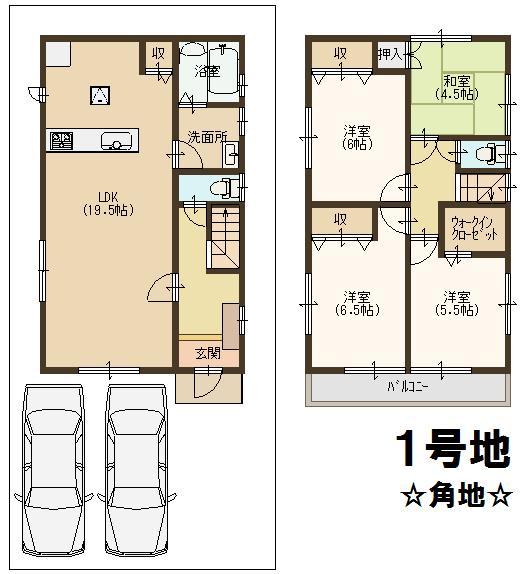 Floor plan. 22,800,000 yen, 4LDK, Land area 100.94 sq m , Building area 99.36 sq m 4KDK 100.94 sq m
