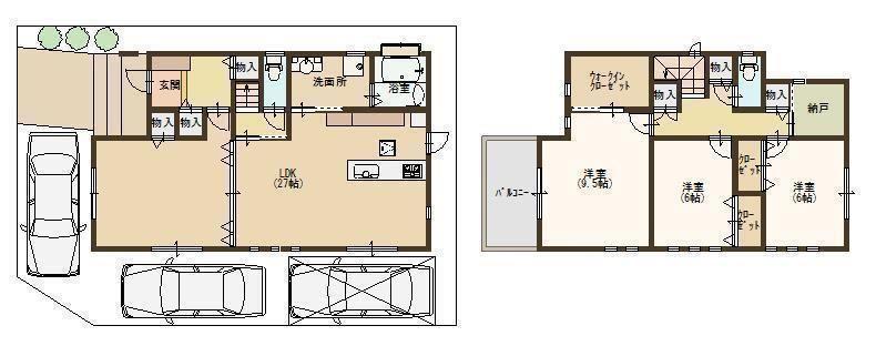 Floor plan. 30,980,000 yen, 4LDK + S (storeroom), Land area 132.73 sq m , Building area 123.38 sq m floor plan here