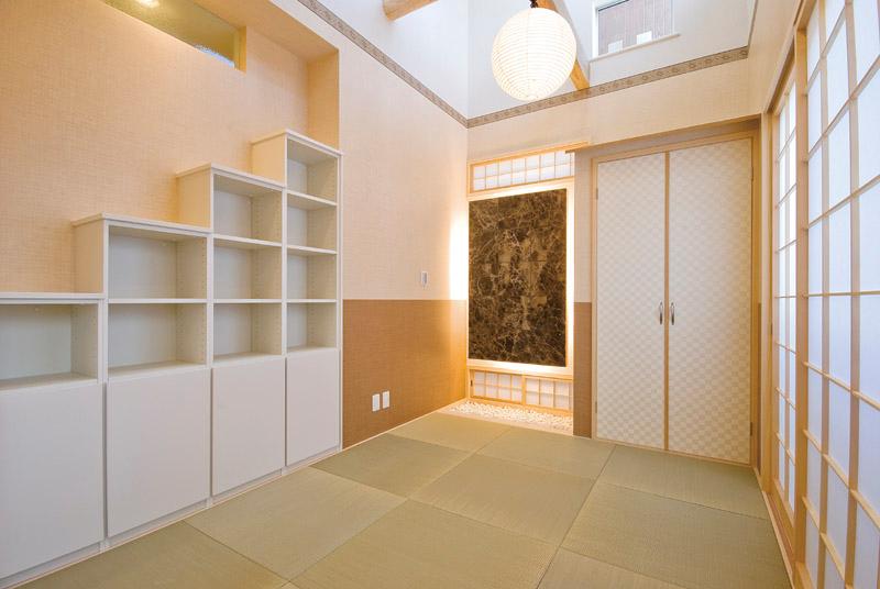 Rendering (introspection). Japanese-style room of compromise between East and West! ! (Our example of construction)