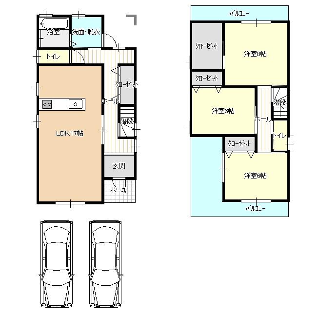 Floor plan. 28,900,000 yen, 3LDK, Land area 132.68 sq m , Building area 95.58 sq m