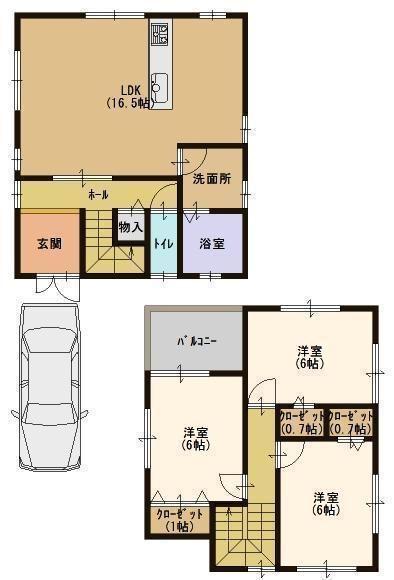Building plan example (exterior photos). Building plan example (No. 1 point) Building price 13,424,000 yen Building area 84.24 sq m