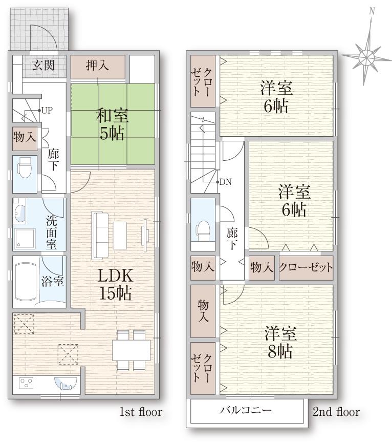 Floor plan. Habikino Municipal Home Sweet Home to South Elementary School 1260m