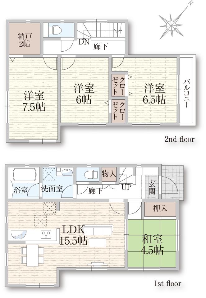 Floor plan. Habikino Municipal Home Sweet Home to South Elementary School 1260m