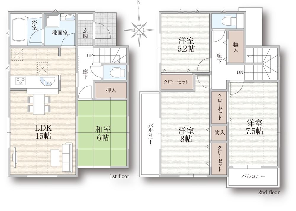 Floor plan. Habikino Municipal Home Sweet Home to South Elementary School 1260m