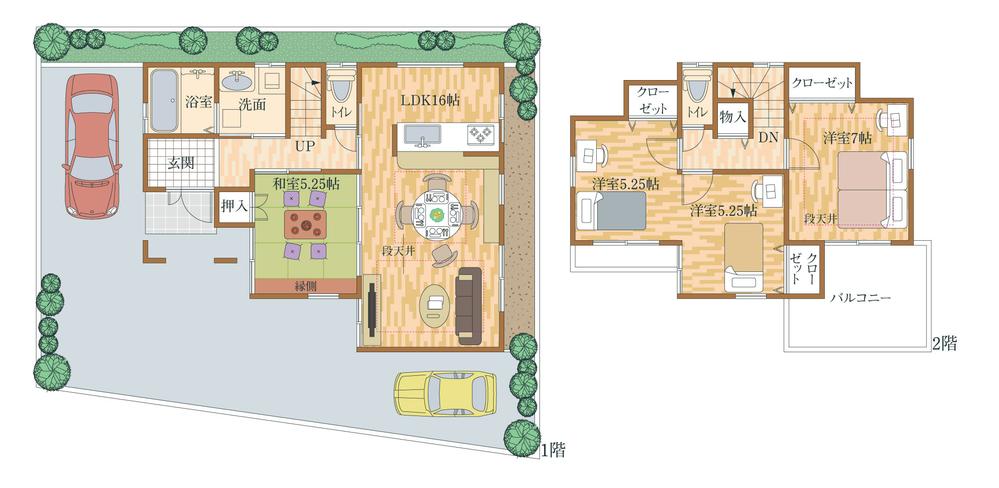 Floor plan. (No. 7 locations), Price 32,800,000 yen, 4LDK, Land area 120.02 sq m , Building area 96.38 sq m