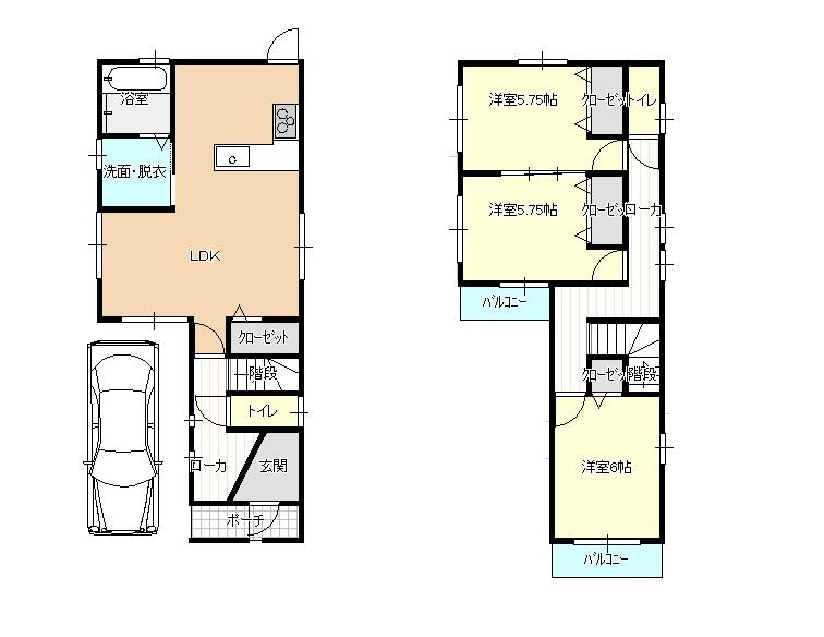 Floor plan. 21,800,000 yen, 3LDK, Land area 84.29 sq m , Building area 89.01 sq m