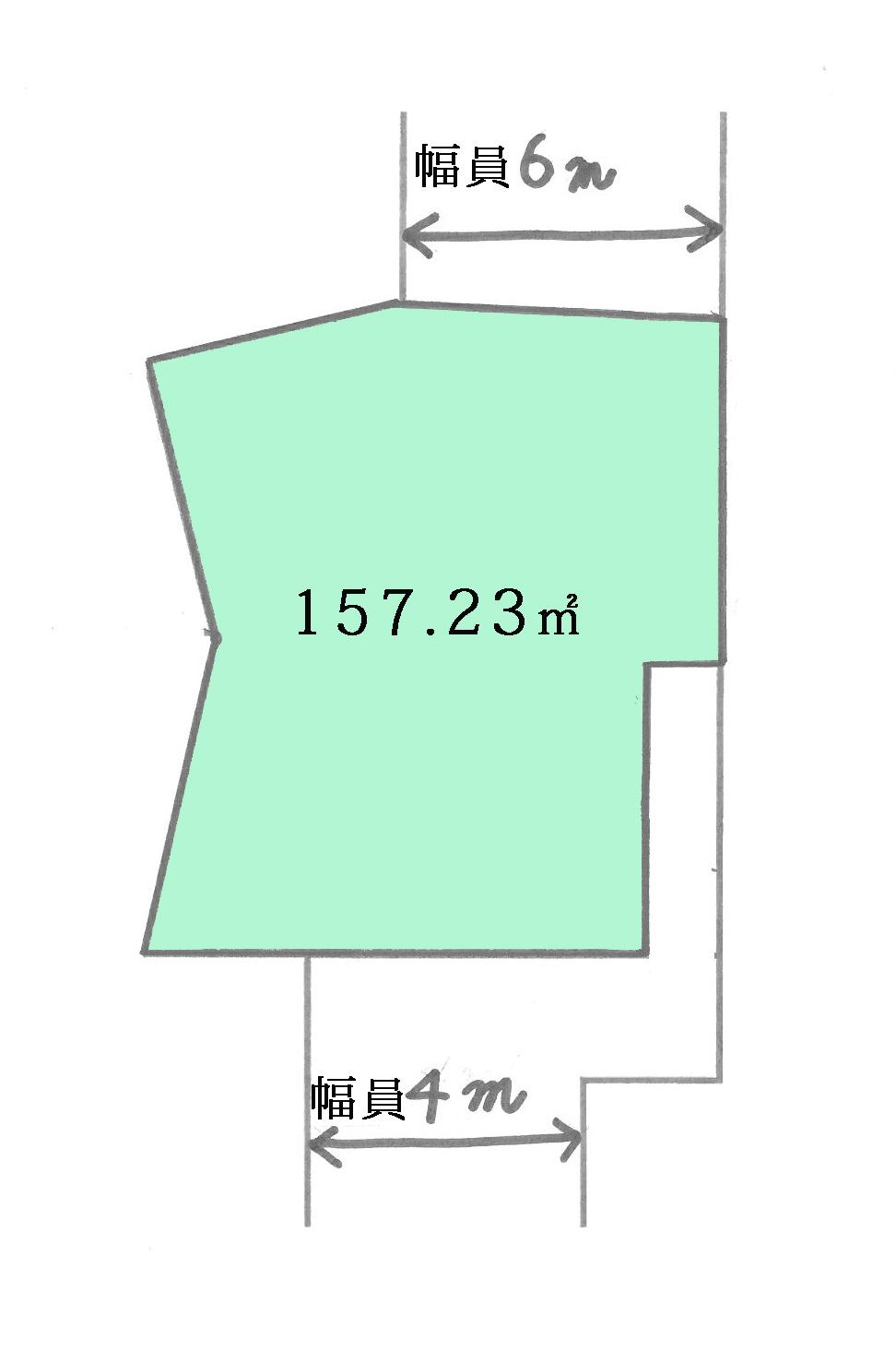 Compartment figure. Land price 20.5 million yen, Land area 157.23 sq m