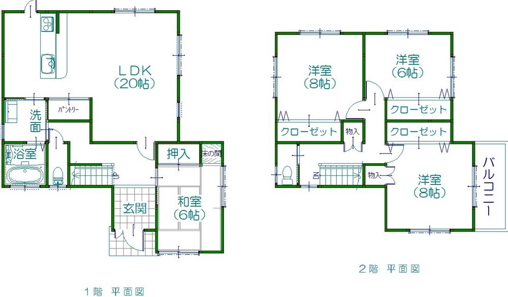 Floor plan. (II-life No. 20 locations), Price 24,300,000 yen, 4LDK, Land area 172.82 sq m , Building area 121.72 sq m