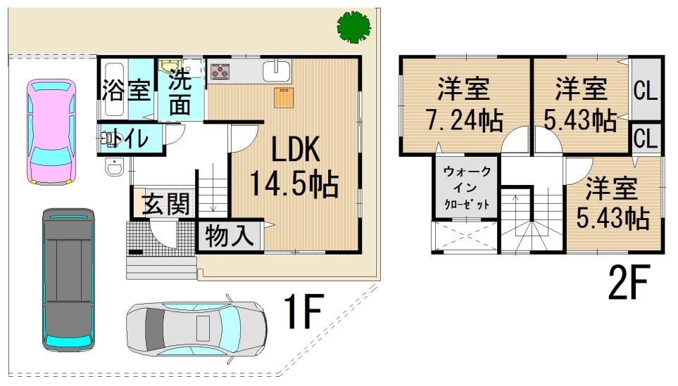 Floor plan. 11.8 million yen, 3LDK, Land area 138.97 sq m , Building area 86 sq m   ◆ 3LDK + walk-in closet ◆ 