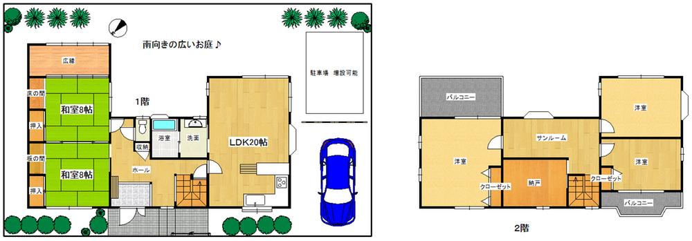 Floor plan. 17.8 million yen, 5LDK + S (storeroom), Land area 243.13 sq m , Building area 172.28 sq m