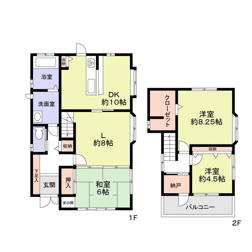Floor plan. 22,800,000 yen, 2LDK + S (storeroom), Land area 178.66 sq m , Building area 99.05 sq m