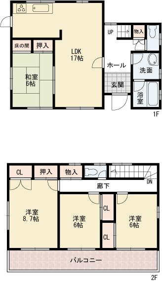 Floor plan. 18,800,000 yen, 4LDK, Land area 160.01 sq m , Building area 110.75 sq m