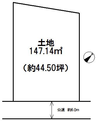 Compartment figure. Land price 6.9 million yen, Land area 147.14 sq m