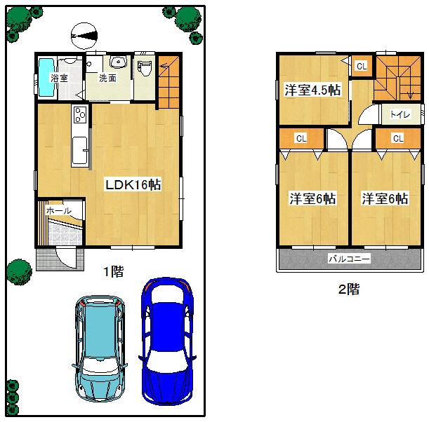 Building plan example (introspection photo). Land price 9300000 yen (Land area 111.96 sq m  ・ 3.386 square meters) Building price 9000000 yen (building 79.48 sq m  ・ 24.03 square meters)