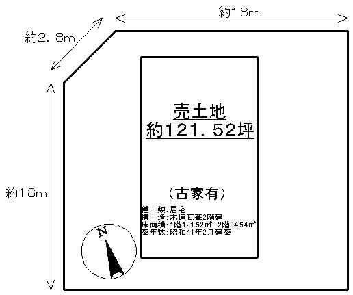 Compartment figure. Land price 8.9 million yen, Land area 401.75 sq m