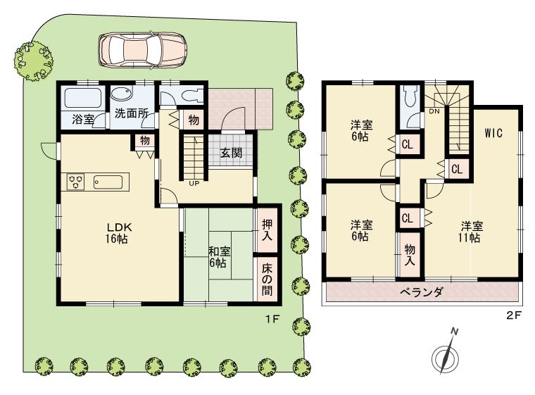 Floor plan. 18,800,000 yen, 4LDK, Land area 169.68 sq m , Building area 110.96 sq m