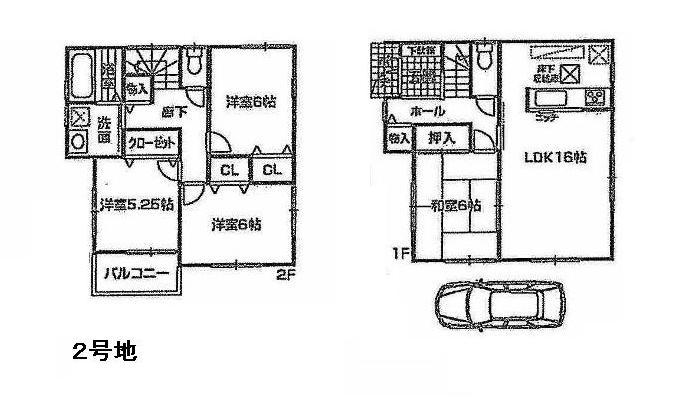 Floor plan. 27,800,000 yen, 4LDK, Land area 109.52 sq m , Building area 94.76 sq m 2 No. land 29,800,000 yen Equipped with solar power