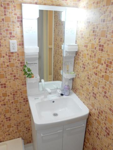 Wash basin, toilet. Wash basin had made with shower
