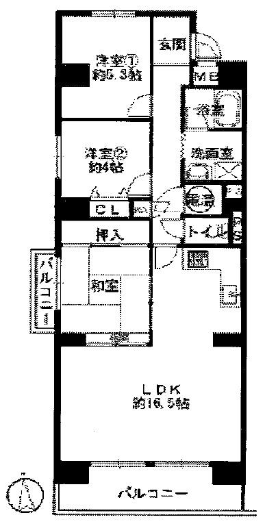 Floor plan. 3LDK, Price 12.3 million yen, Occupied area 73.45 sq m , Balcony area 10.68 sq m