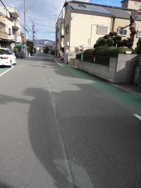 Streets around. 30m maintenance road to home. Although spacious to have road, Traffic is small for a living road.