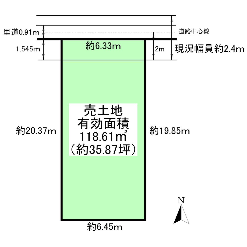 Compartment figure. Land price 14 million yen, Land area 128.41 sq m