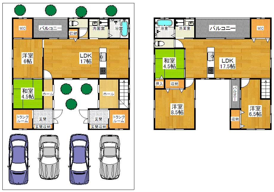 Floor plan. 55,800,000 yen, 4LDK, Land area 198.36 sq m , Building area 157.14 sq m Reference Floor