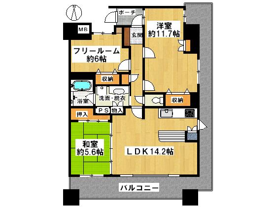 Floor plan. 2LDK + S (storeroom), Price 22,800,000 yen, Occupied area 83.31 sq m , Balcony area 29.17 sq m
