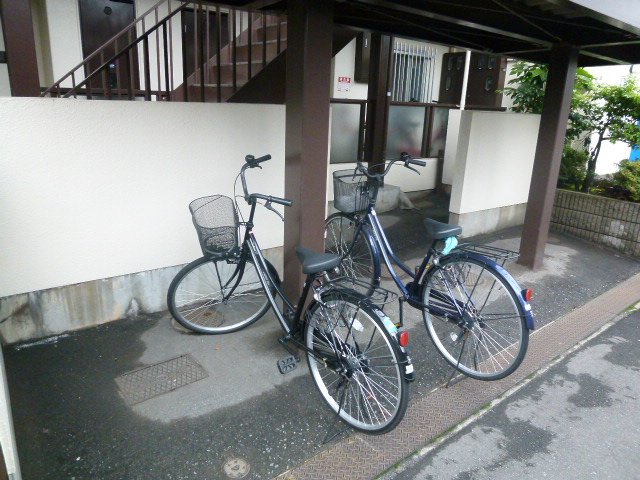 Other common areas. Because there is a parking lot with a roof is safe even on rainy days.