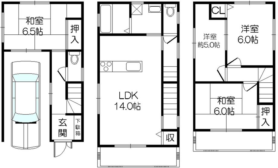 Floor plan. 18,800,000 yen, 4LDK, Land area 57.36 sq m , Considering the building area 87.91 sq m flow line! Of 2 Kaisui around 4LDK