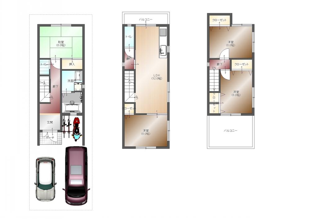 Floor plan. 23.8 million yen, 4LDK, Land area 76.04 sq m , Building area 89.5 sq m