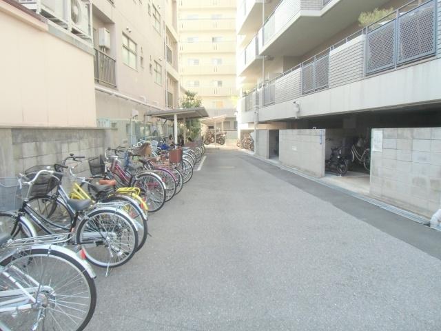 Other common areas. There are bicycle parking lot
