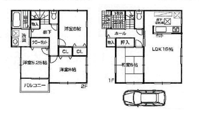 Floor plan. 29,800,000 yen, 3LDK, Land area 90.63 sq m , It is a building area of ​​95.18 sq m solar power with a 2-story 4LDK