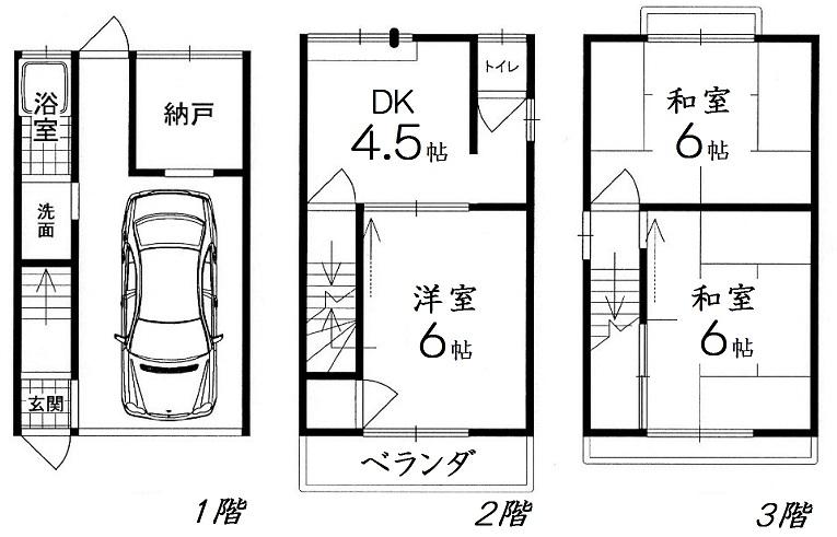 Floor plan. 5 million yen, 3DK, Land area 40.73 sq m , Building area 61.03 sq m