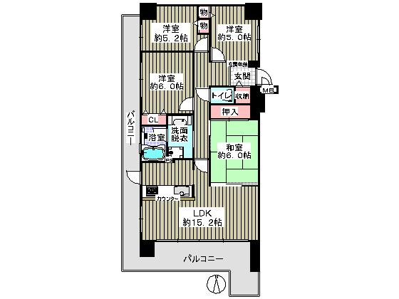 Floor plan. 4LDK, Price 17.8 million yen, Occupied area 82.82 sq m , Balcony area 29.13 sq m