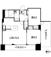 Floor: 2LDK, occupied area: 58.45 sq m, Price: 27,780,000 yen ・ 28,980,000 yen