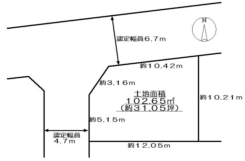 Compartment figure. 33,800,000 yen, 4LDK, Land area 102.65 sq m , Building area 89.25 sq m corner lot, We are located in the front of the road is wide residential area.