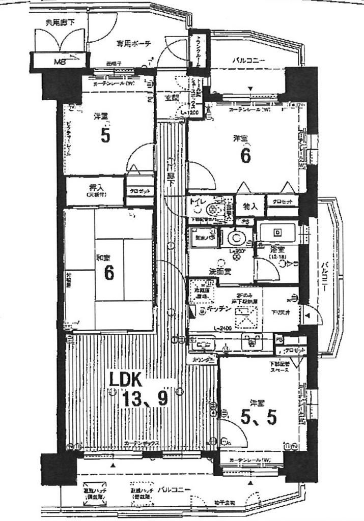 Floor plan. 4LDK, Price 21,800,000 yen, Occupied area 77.95 sq m , Balcony area 19.19 sq m