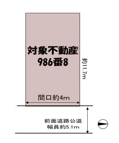 Compartment figure. Land price 7.5 million yen, Land area 48.99 sq m