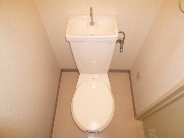 Toilet. Washlet is can be installed in toilet. 