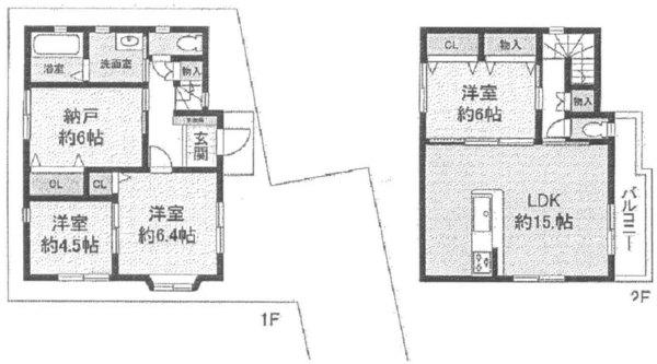 Floor plan. 25,800,000 yen, 4LDK, Land area 92.21 sq m , Building area 88.82 sq m