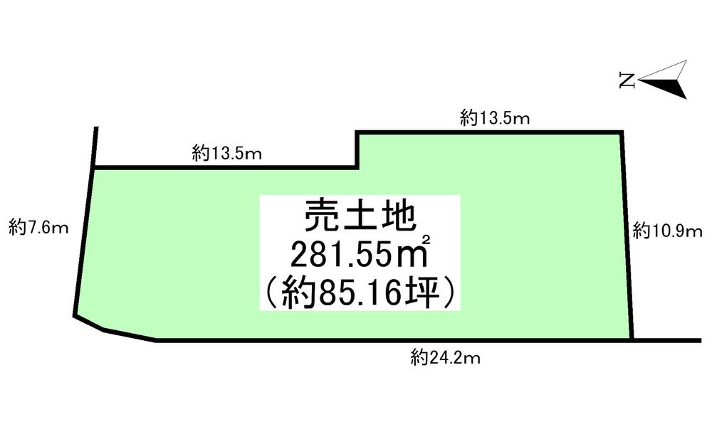 Compartment figure. Land price 30 million yen, Land area 281.55 sq m