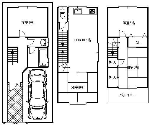 Floor plan. 14.8 million yen, 4LDK, Land area 40.48 sq m , Building area 81 sq m